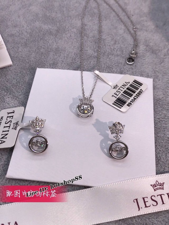 J.estina嘉飾緹娜 S925純銀原版複刻耳釘項鏈 zgb1666